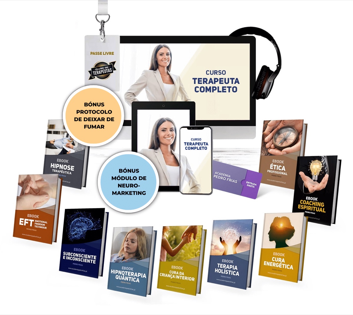 Tudo o que está incluído no Curso Terapeuta Completo